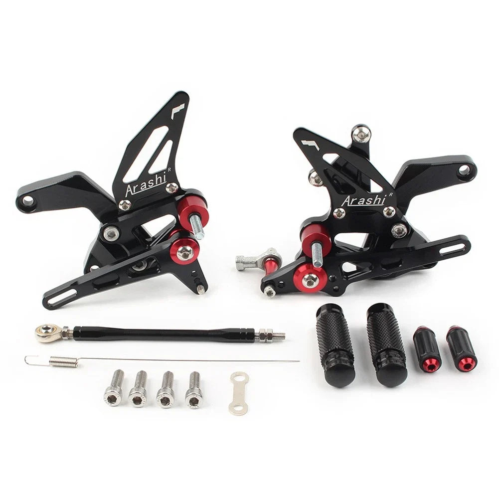 2X Rear Footpegs Footrest for Kawasaki Z900 (2021–2023) Aluminum Black