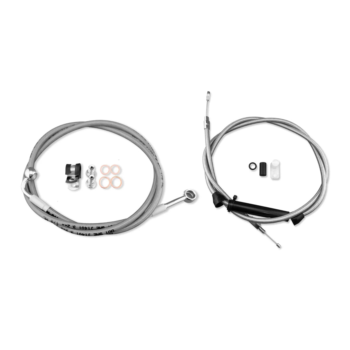 16" Brake Line Kit Chrome Finish for Harley Softail 2016-2017 No ABS