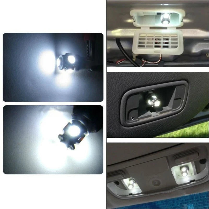 2X Xenon White 360° 5SMD LED Bulbs for License Plate Lights