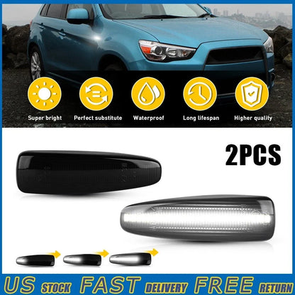 LED Front Side Marker Lights - Sequential White for Mitsubishi Evo X 2008-2015