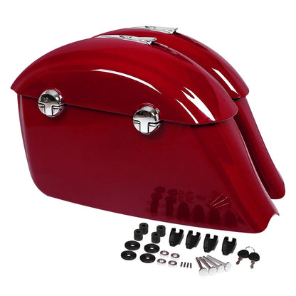 Saddlebag Electronic Latch Lid in Red for Indian Chieftain 2014-2020