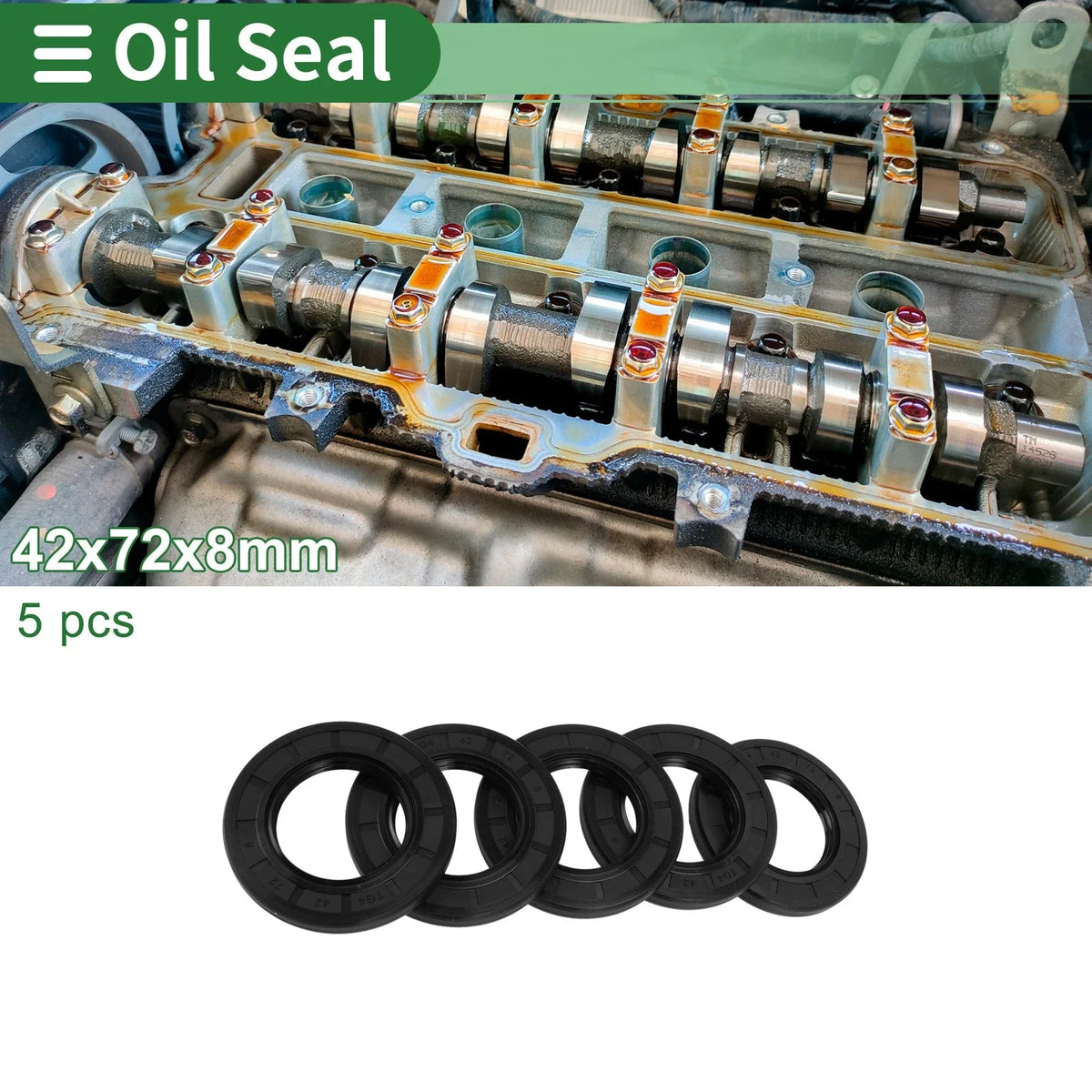 Oil Seal   - NBR Rubber 42x72x8mm