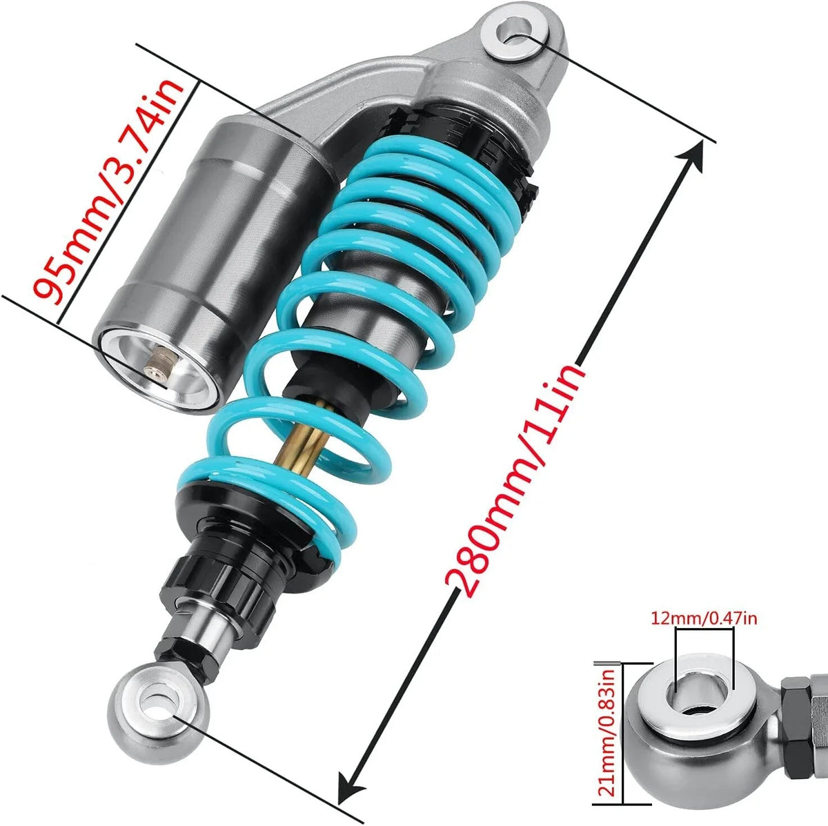 Motorcycle Shock Absorbers 280mm 11 Inch for Universal Yamaha Gokart