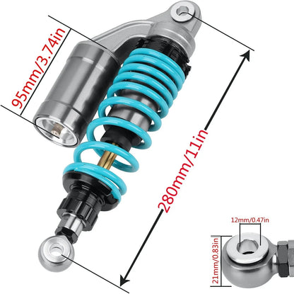 Motorcycle Shock Absorbers 280mm 11 Inch for Universal Yamaha Gokart