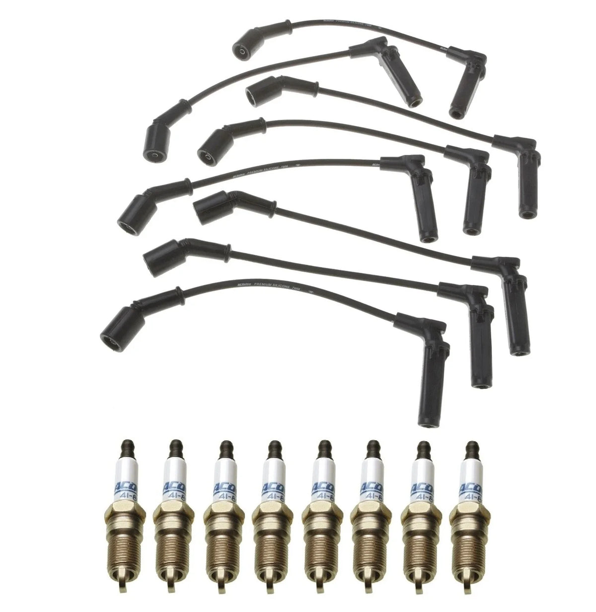 Pro Ignition Wire Set & ACDelco Platinum Spark Plugs for Chevy GMC 8.1 V8 (2001–2006)
