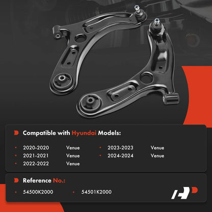 2X Front Control Arms with Ball Joints for Hyundai Venue (2020-2024)