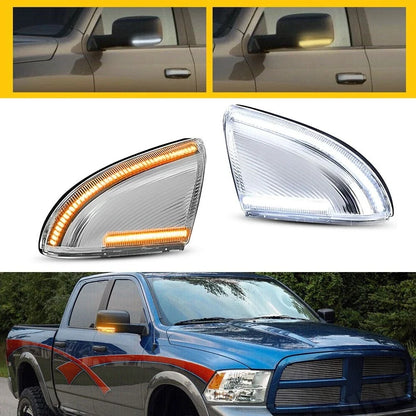Clear LED Side Mirror Turn Signal Light Set for Dodge Ram 1500/2500 09-18