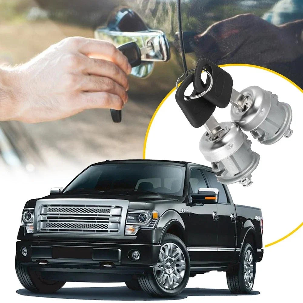 Door Lock Cylinder & Keys for Ford F150 F250 F350 Super Duty (2004–2008) 7C3Z1521990A