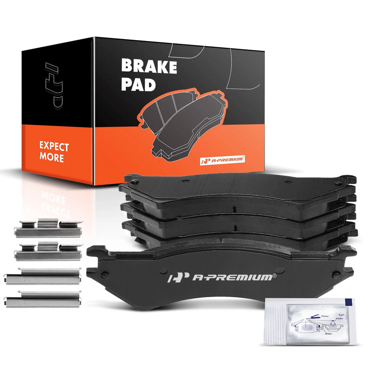 Set of 4 Rear Ceramic Brake Pads for Ford E-250 E-350