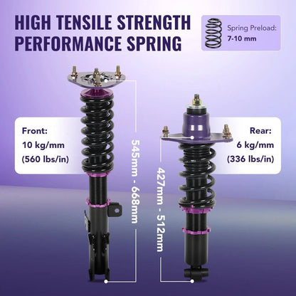 Set of 4 Adjustable Coilover Struts Shocks for Scion tC (2005–2010)