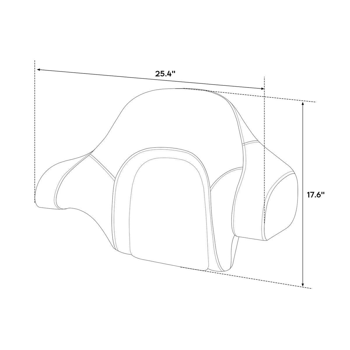 Trunk Passenger Backrest Pad for Harley Electra Glide (2014–2025)