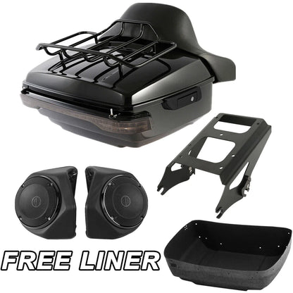 Light Speakers Trunk Pad Mount Rack for Harley Street Glide 2009-2013