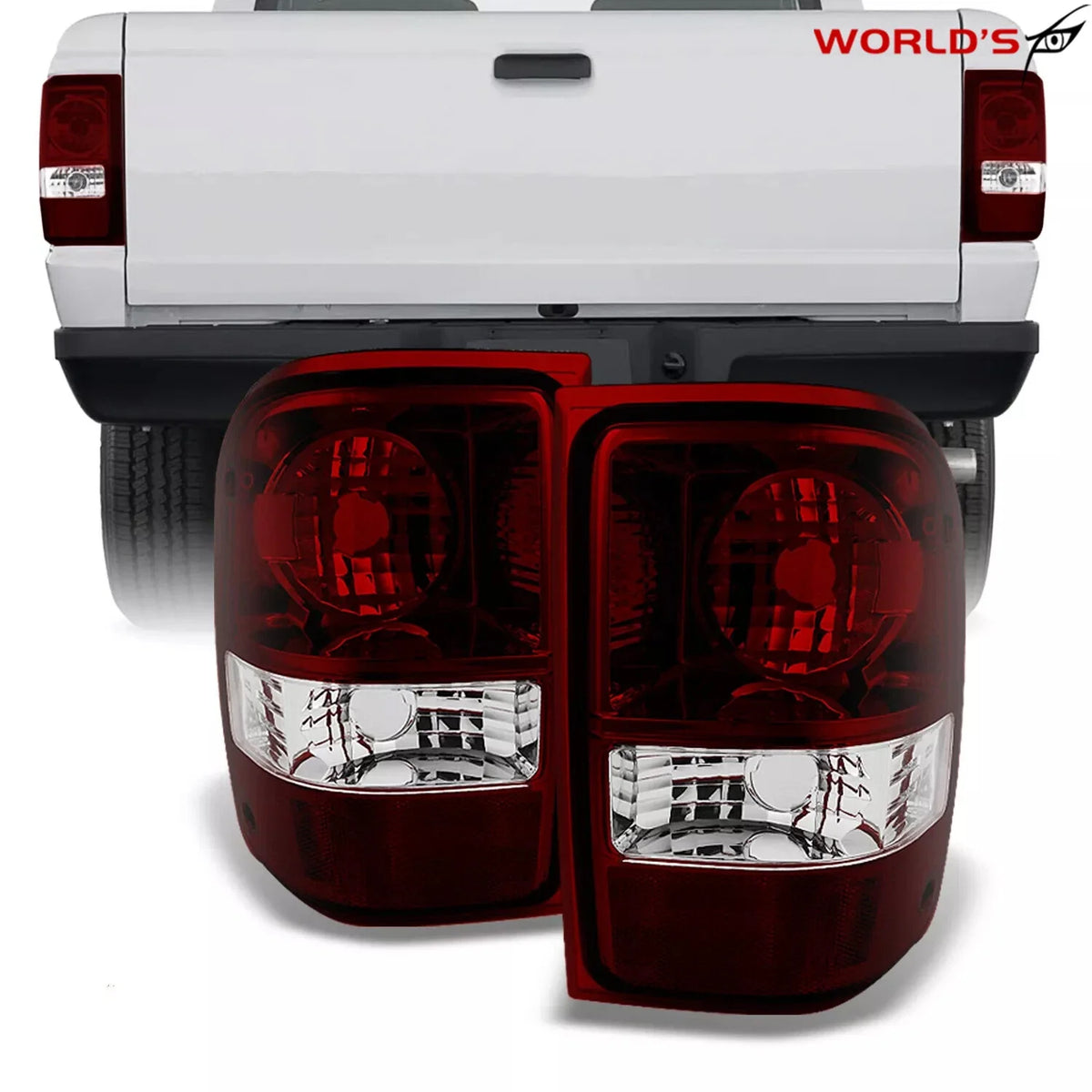 Tail Light Pair for Ford Ranger (2001–2011) Smoke Brake Lamps