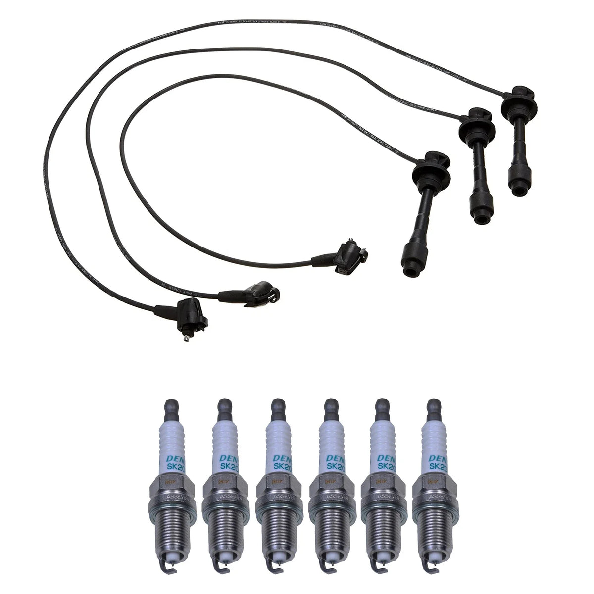 Denso Wire Set & 6 Iridium Spark Plugs Kit for Lexus 3.0L V6