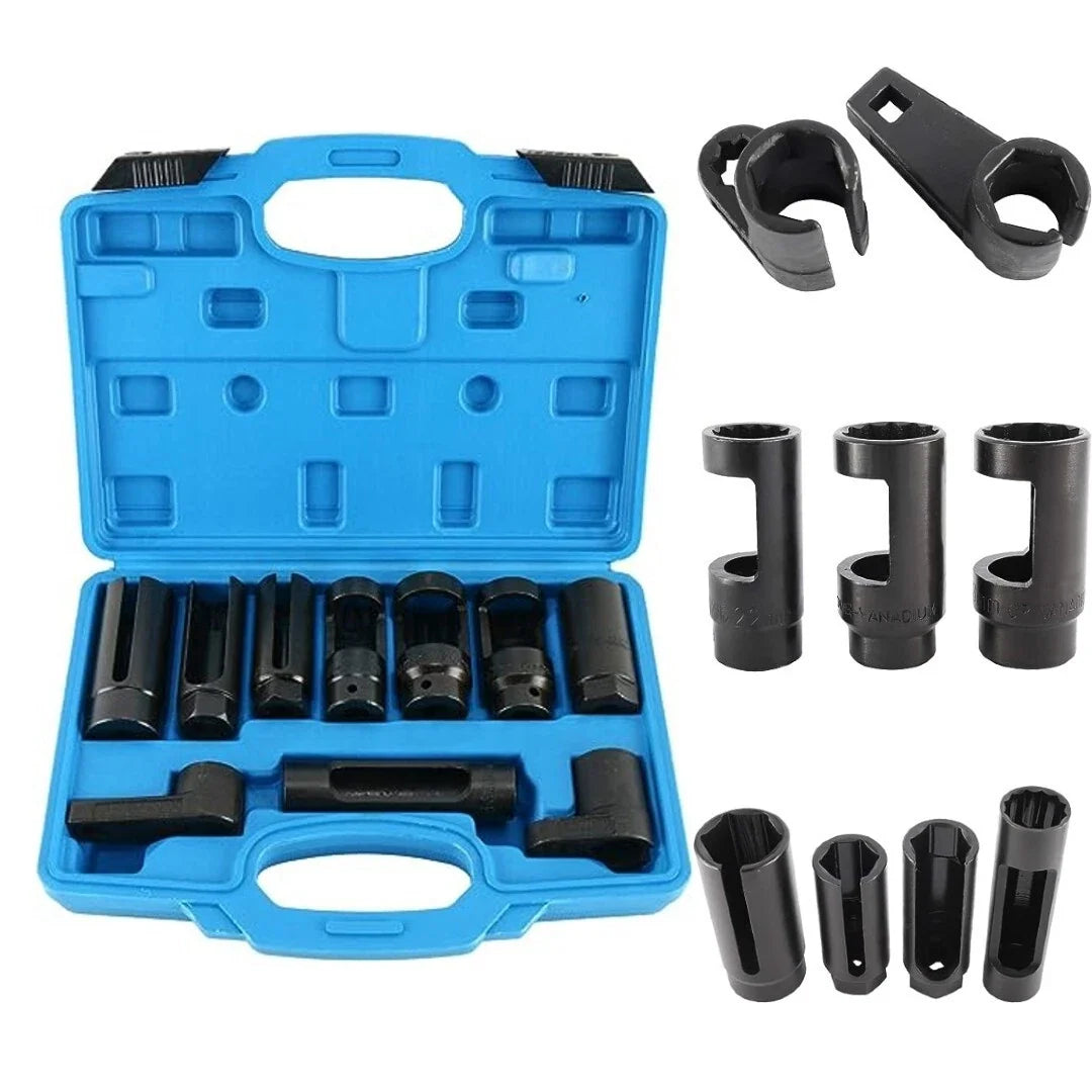 Oxygen Sensor & Oil Pressure Socket Tool Set - 10 Piece Kit