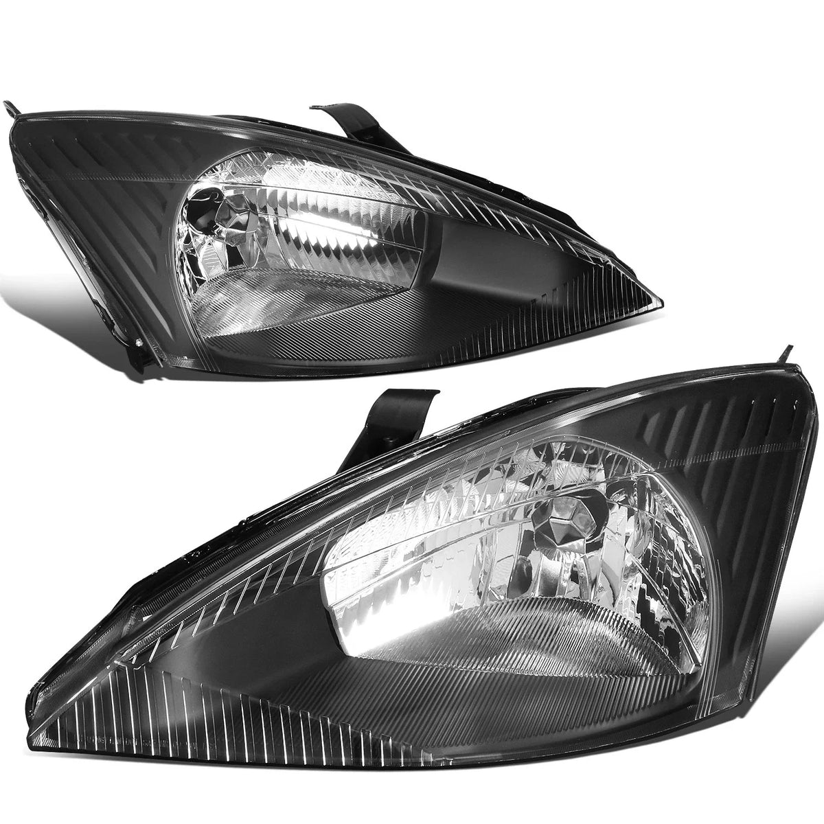 Headlight Lamps for Ford Focus (2003–2004) - Black Housing Replacement