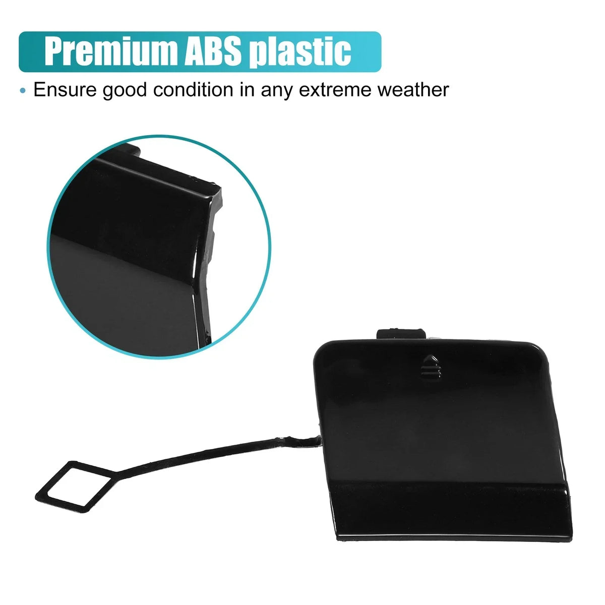 Tow Hook Cap for Rear Bumper - Black for Mercedes Benz E-Class 2010-2016