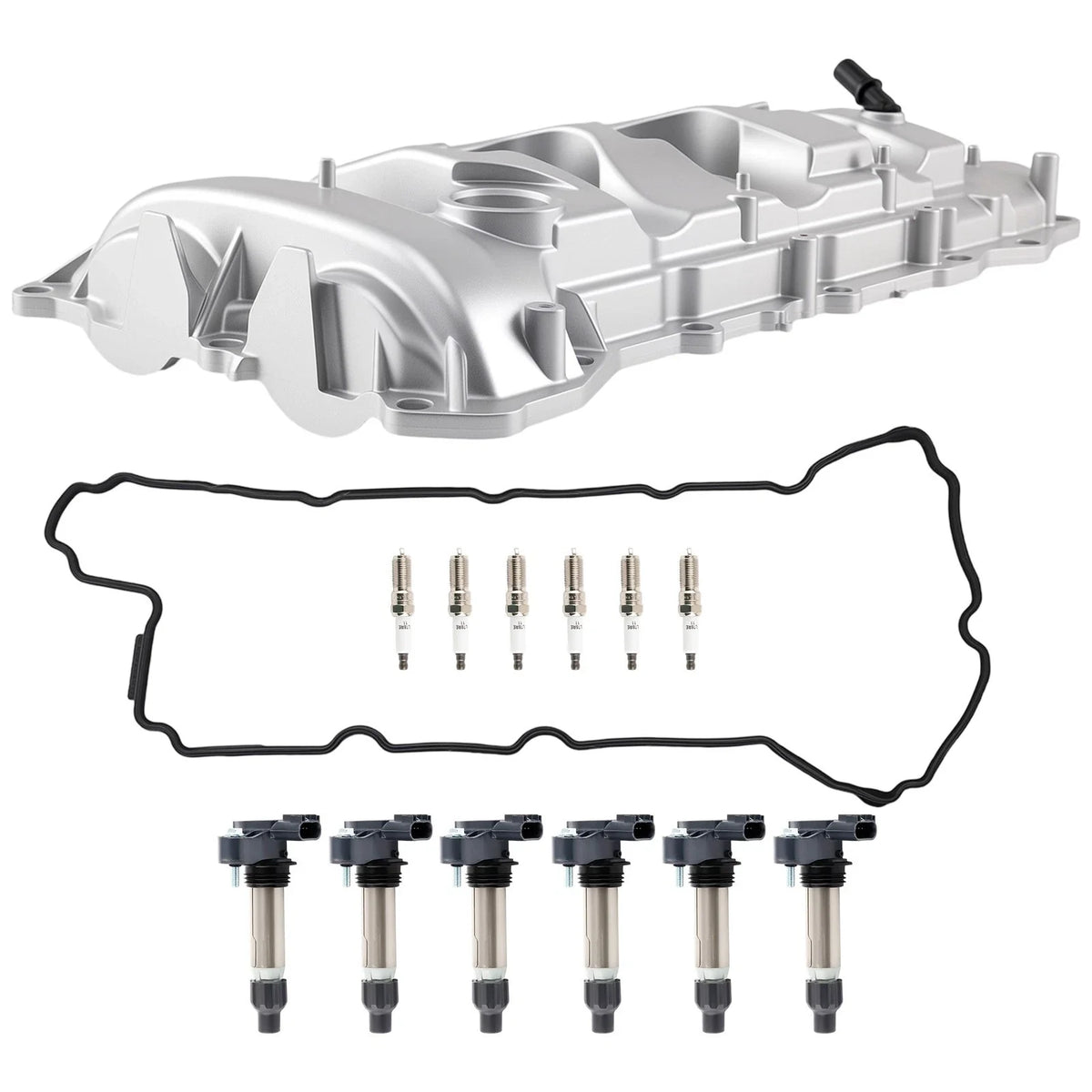 6 Ignition Coils Valve Cover Gasket Set for GMC Acadia 2009-2017 3.6L