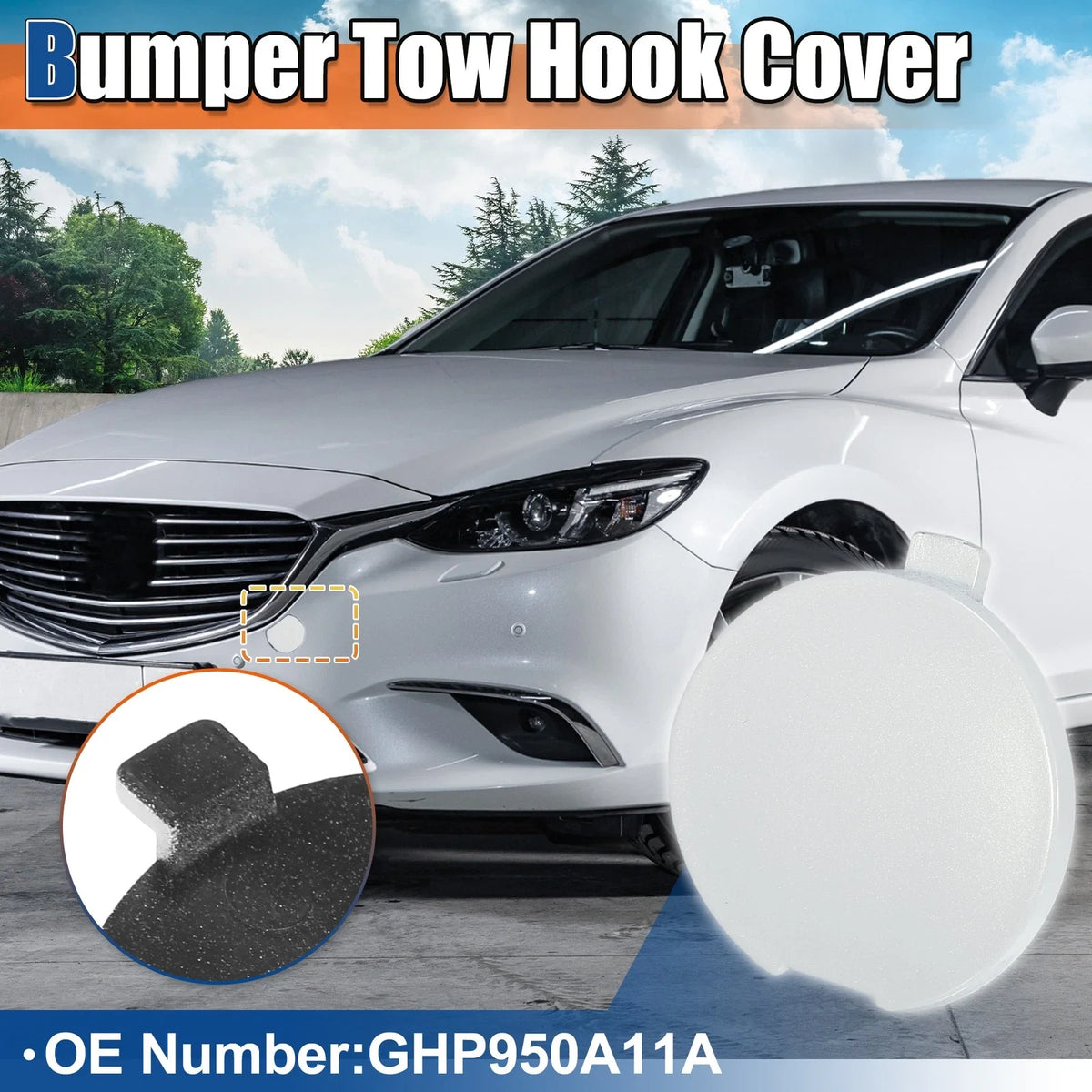 Front Tow Hook Cover for Mazda 6 (2014–2016) No.GHP950A11A