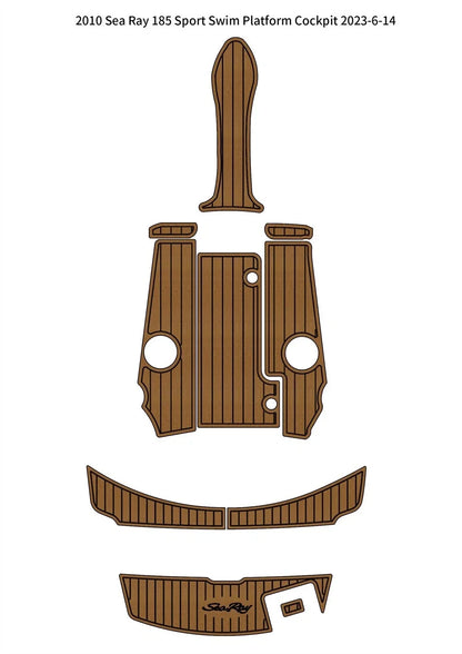 EVA Foam Teak Flooring Cockpit Pads for Sea Ray 185 Sport (2010)