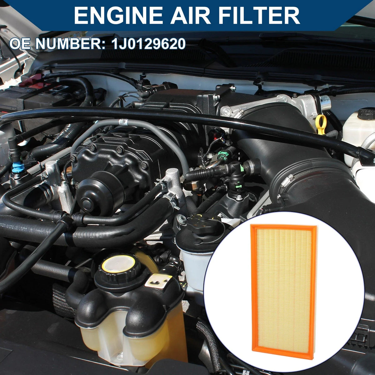 Car Engine Air Filter No. 1J0129620 for Audi TT 1.8L (2000–2006)