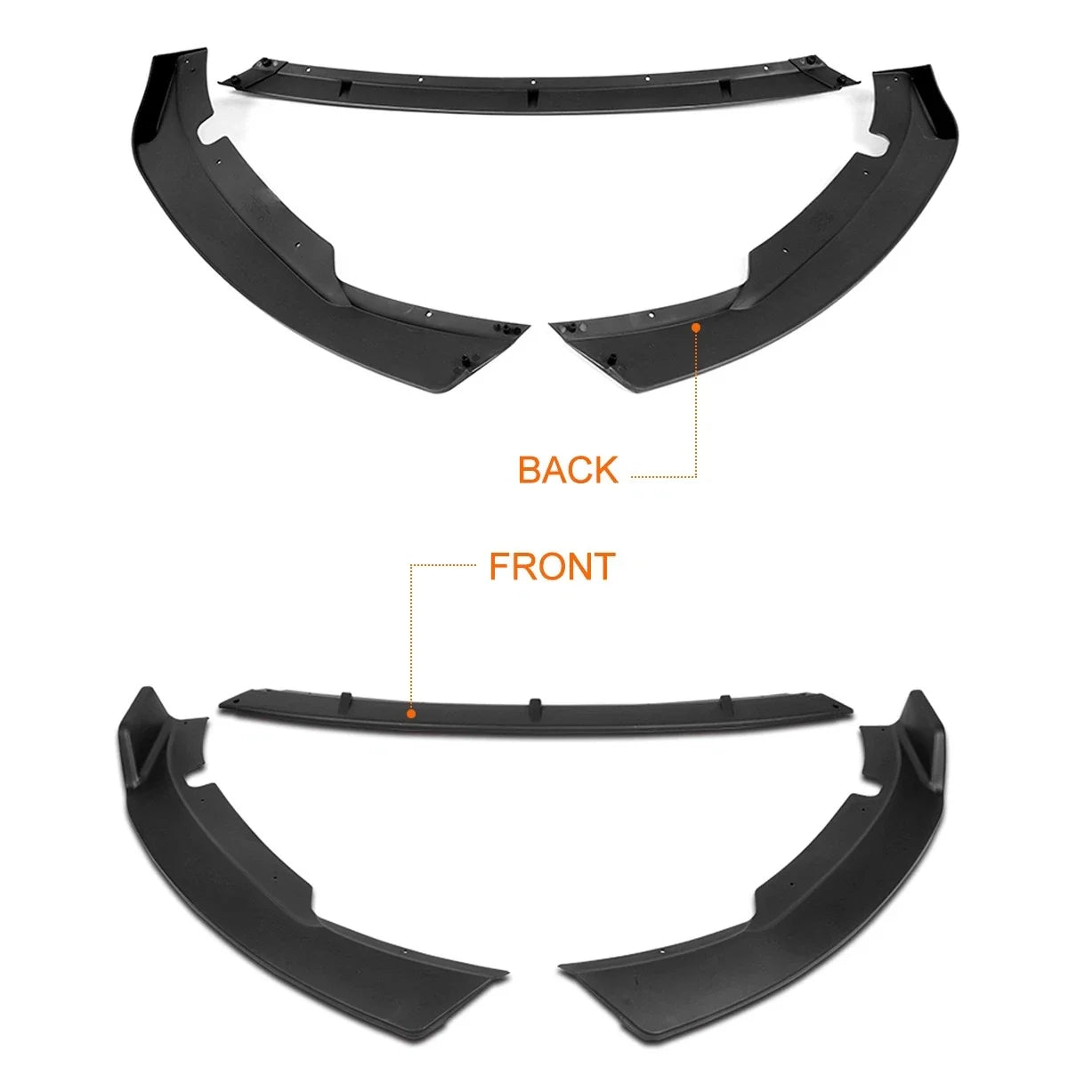 Body Kit Front Bumper Matte Black for Hyundai Sonata 2015-2017