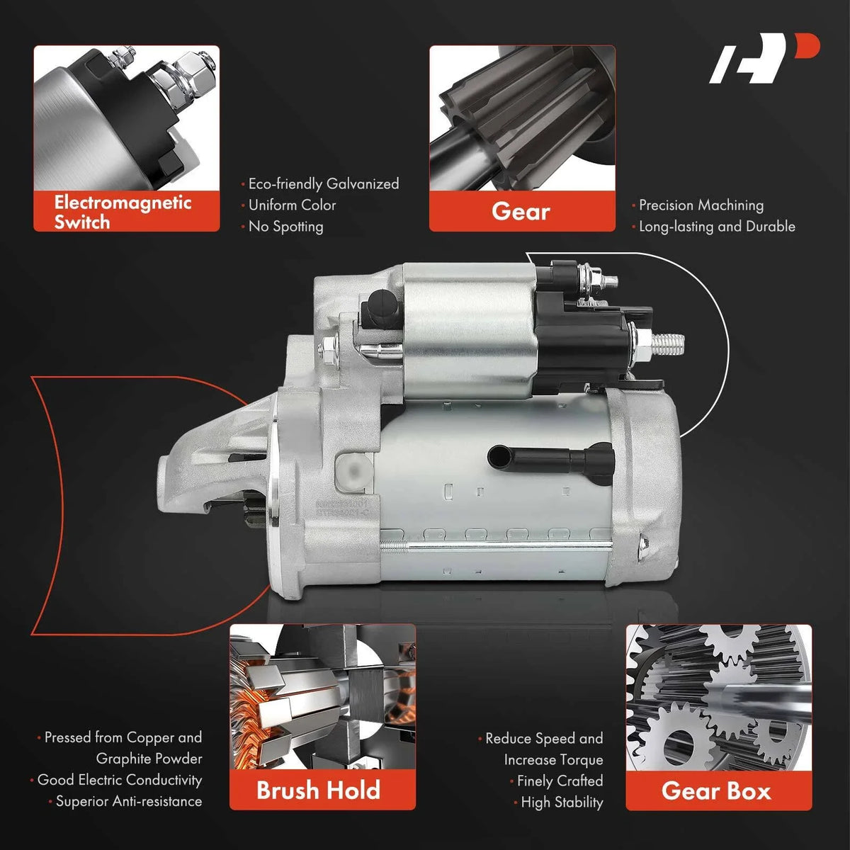 1.4KW Starter Motor for Ford Mustang V8 5.0L 2016-2023