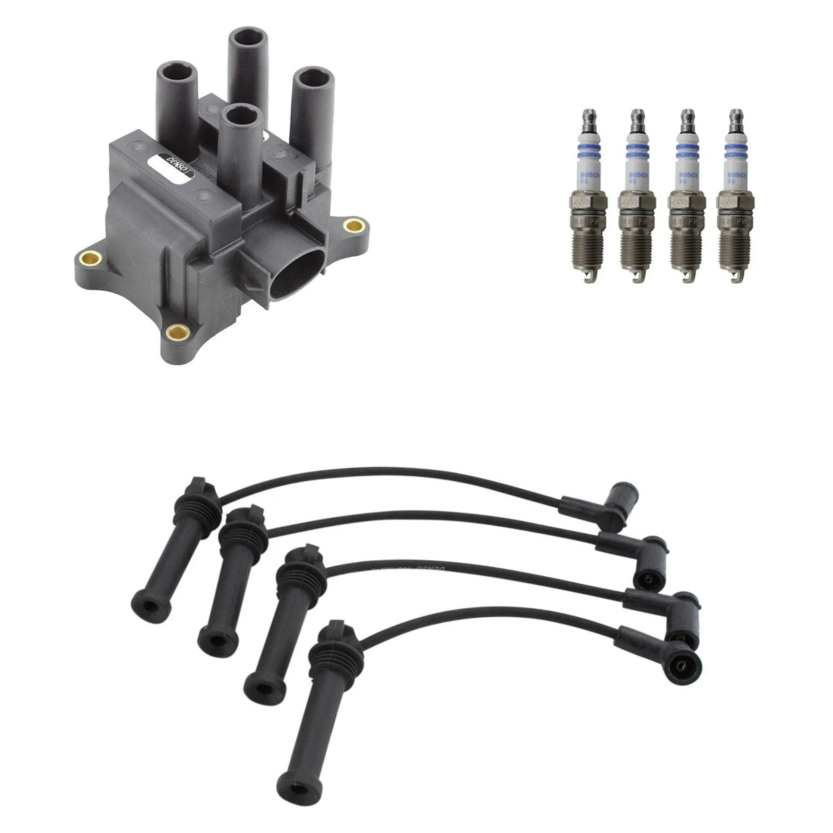 Denso Ignition Coil Wires & 4 Bosch Platinum Spark Plugs for Ford Ranger
