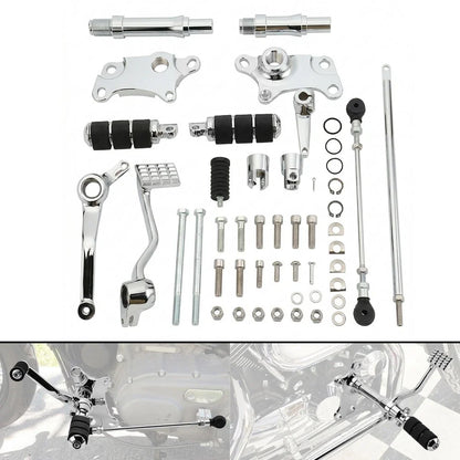 Chrome Forward Controls Pegs Levers Linkages for Harley Sportster 883 1200 (1991–2003)