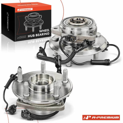 2X Front Wheel Hub & Bearing Assembly with ABS Sensor for Jeep Wrangler (2007–2018)