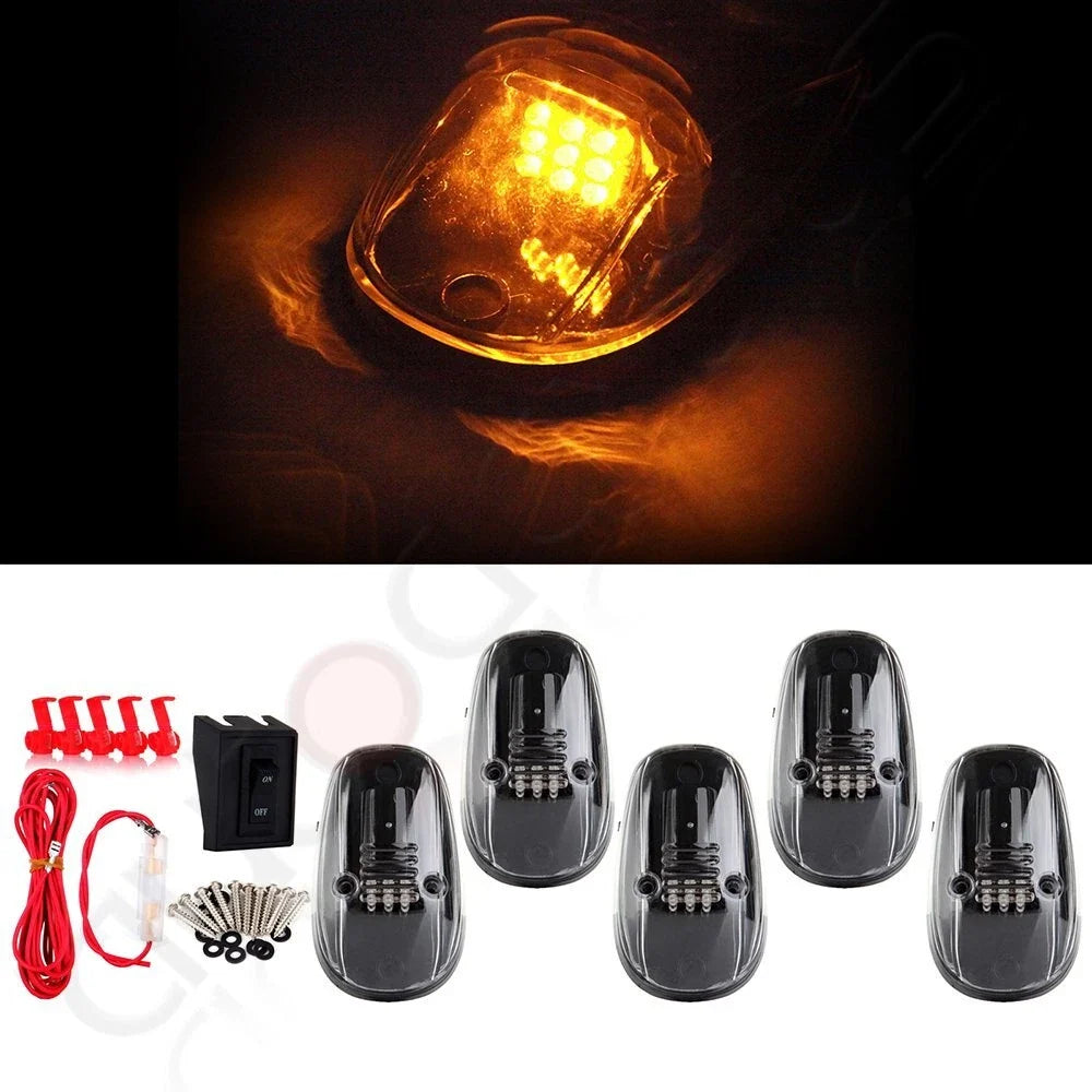 Set of 5 Roof Running Clearance Lights for Dodge Ram