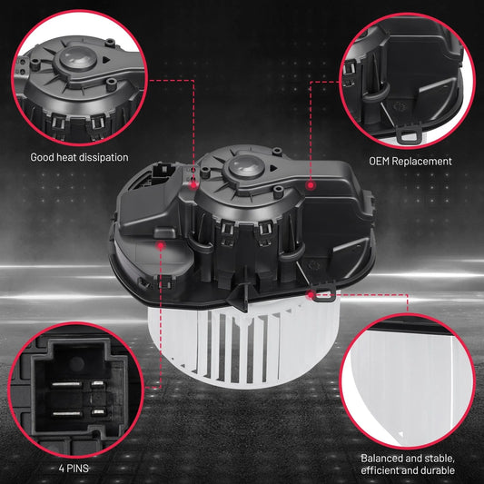 HVAC Heater Blower Motor for VW Touareg Porsche Cayenne (2011–2018) 95857234202