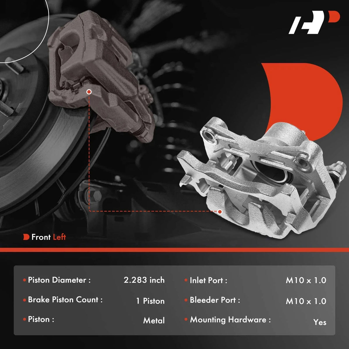Brake Caliper with Bracket for Front Left of Nissan Altima 2013-2019