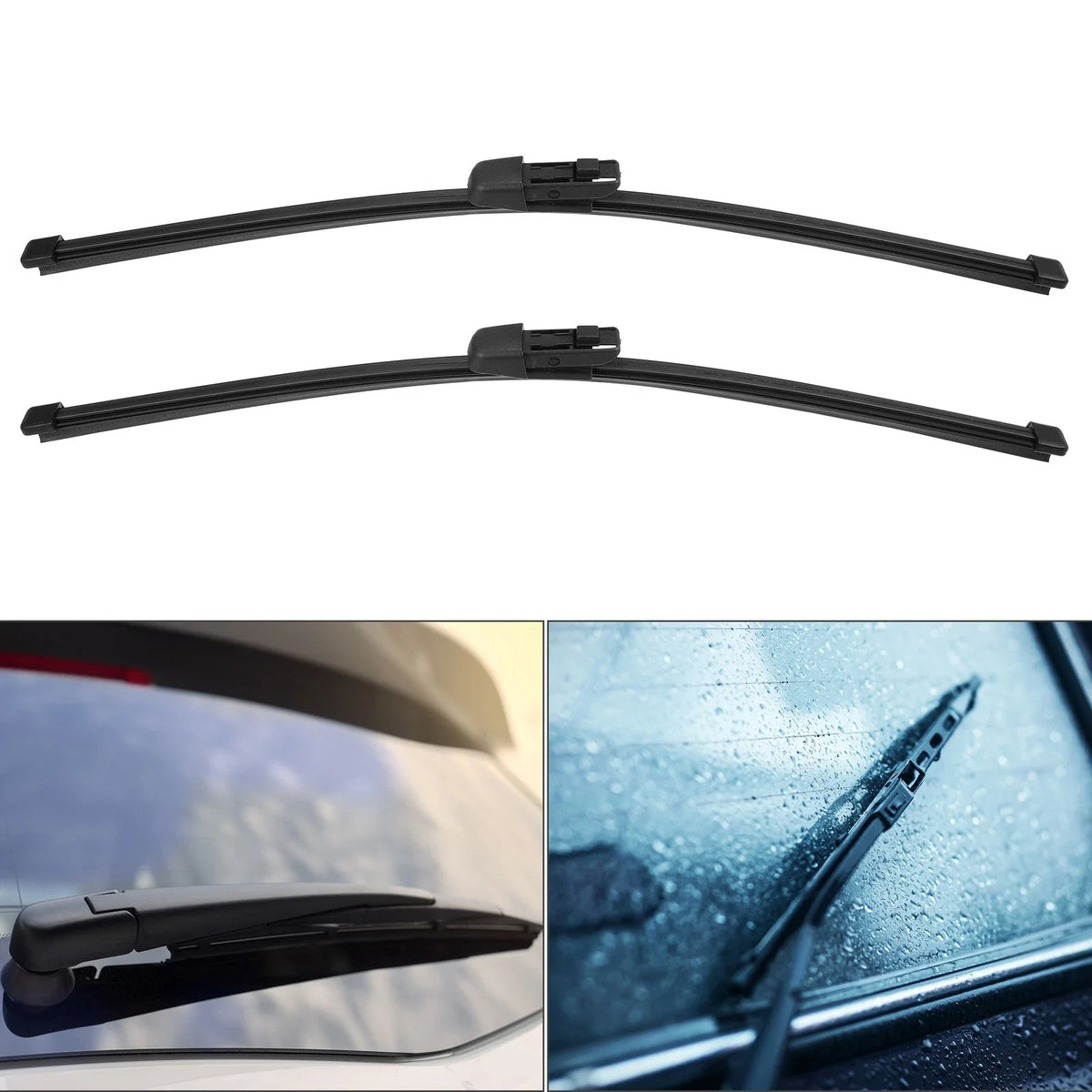 Pair of 15" Rear Windshield Wiper Blades for Volkswagen Tiguan (2018–2023)