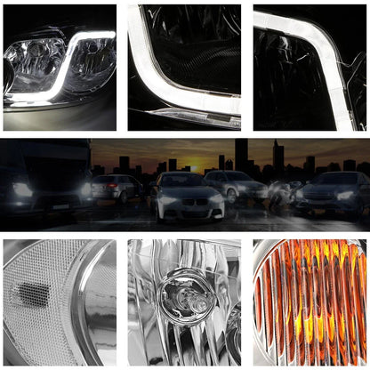 Chrome Housing Headlight with LED DRL for Chevy Impala 2006-2016