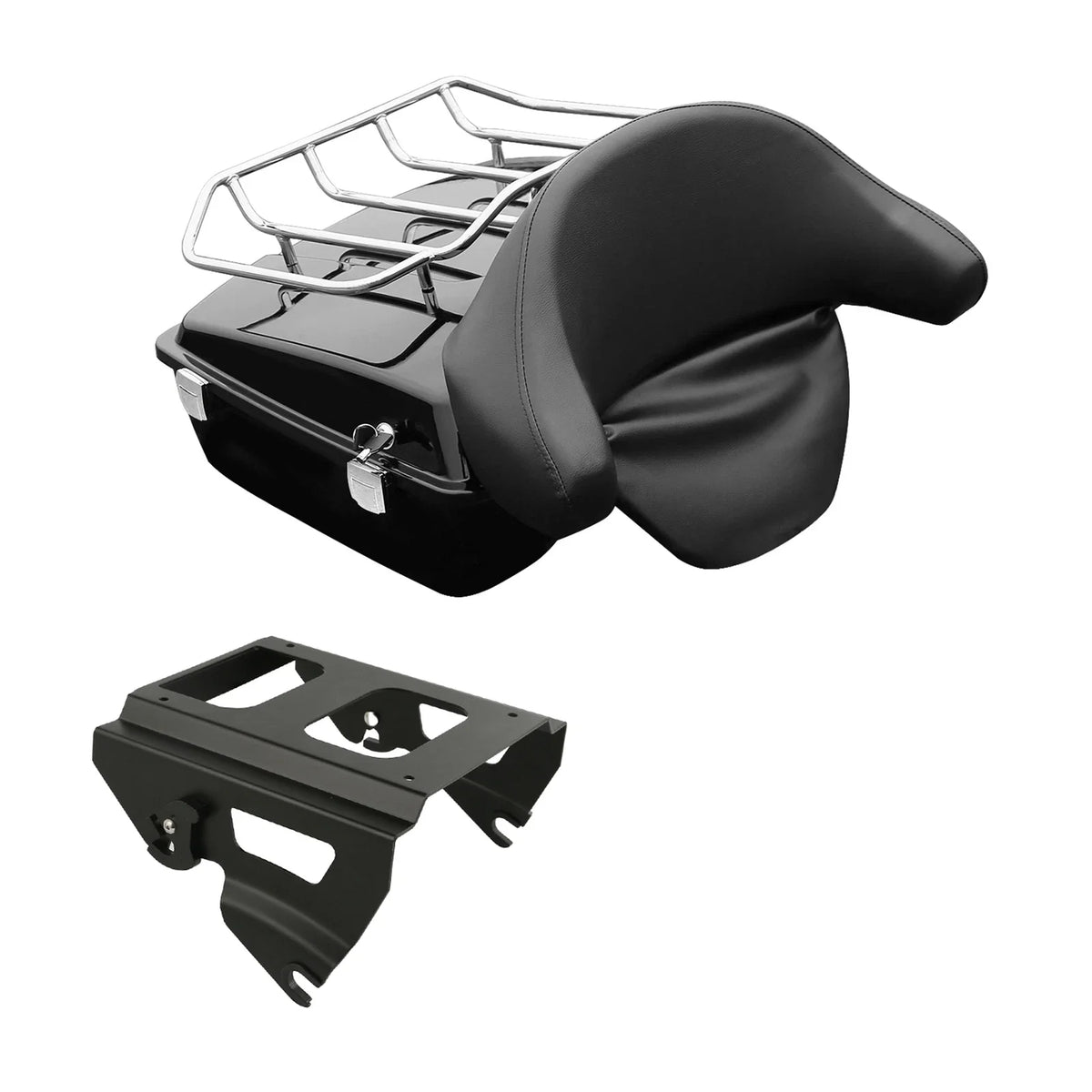 Chopped Trunk Backrest Rack for Harley Touring 2009-2013