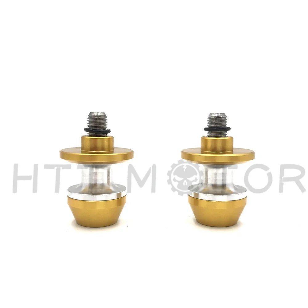 CNC Gold 6MM Swingarm Spools Sliders - 2 Pack for Universal Motorcycle