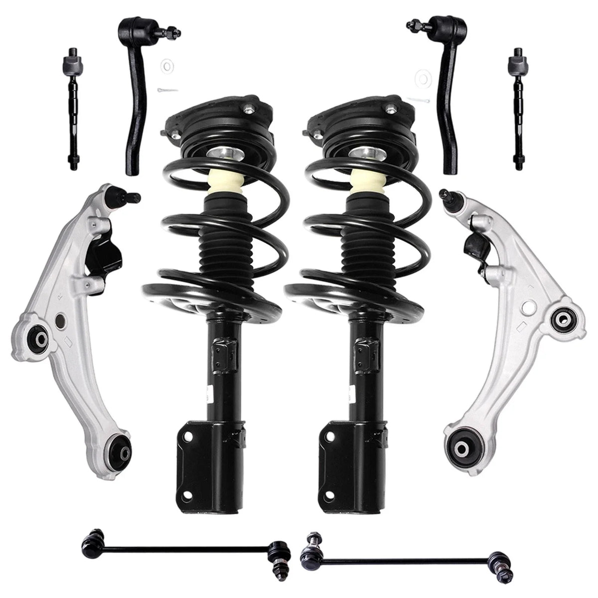 Front Struts with Spring and Control Arms Kit for Nissan Altima (2007–2013)