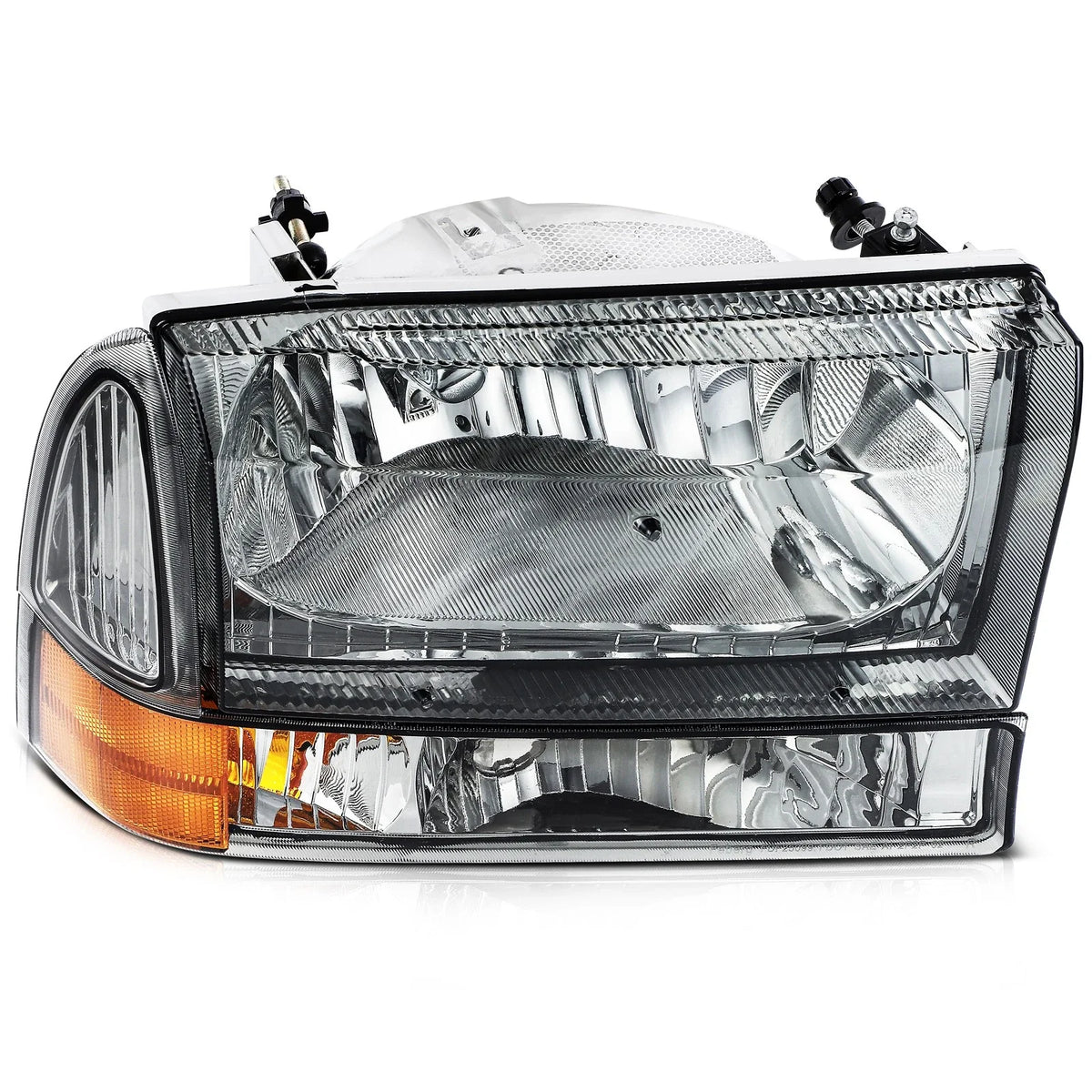 Headlight Assembly for Ford Excursion (2000–2004) Black Housing Smoke