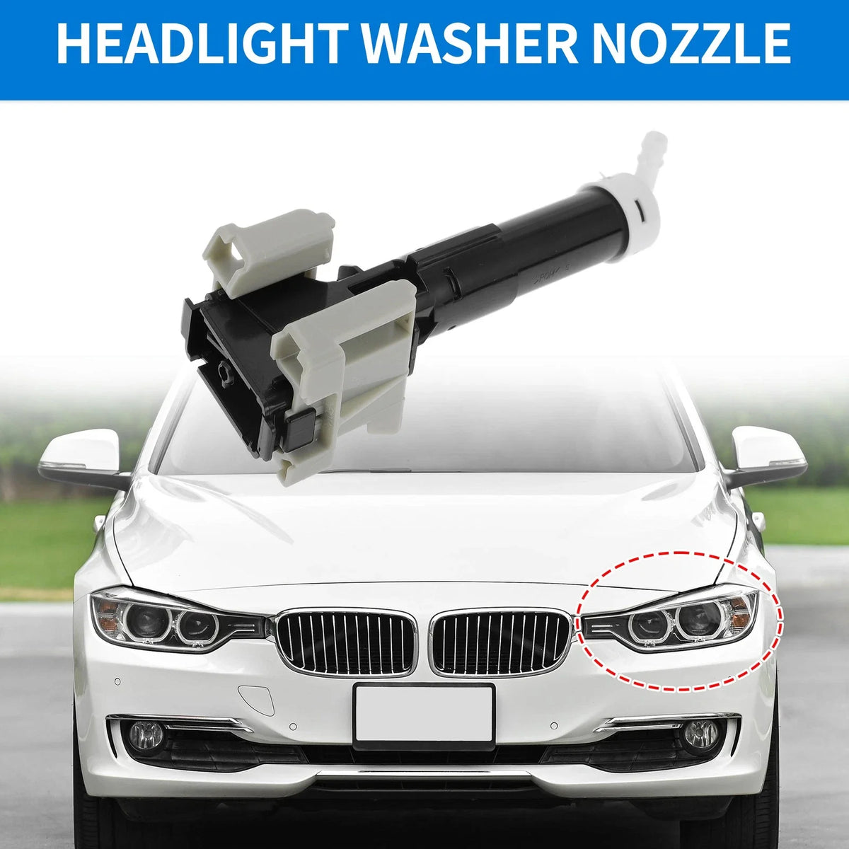 Front Driver Side Headlight Washer Nozzle for Mazda 6 (2012–2018) No.GHR45182Y