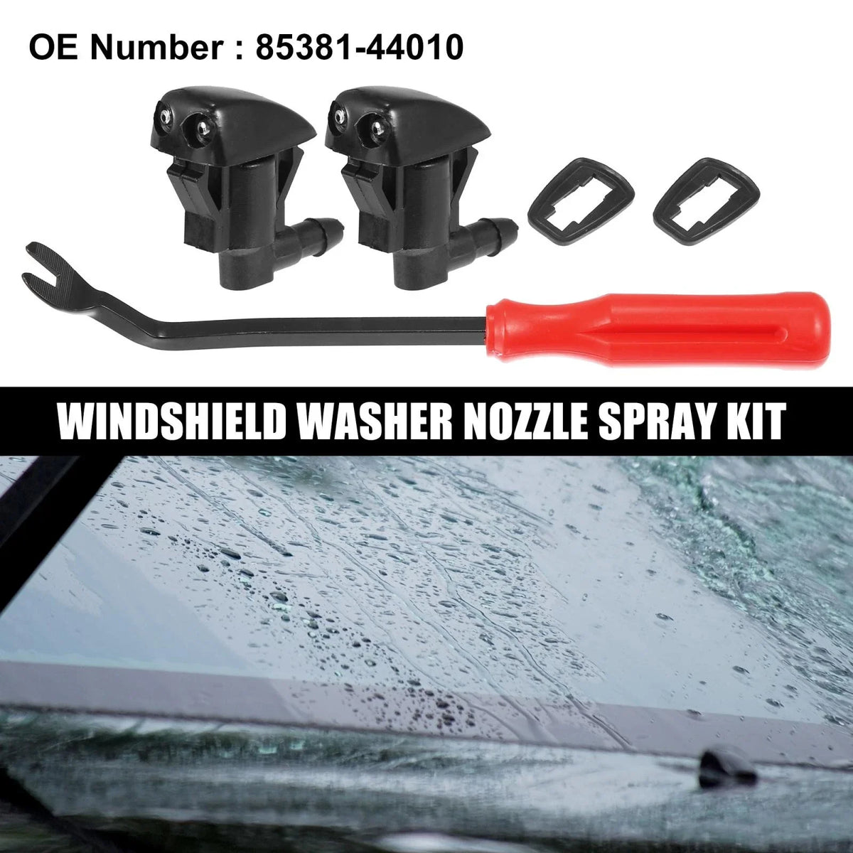 5X Front Windshield Washer Nozzle Kit 85381-44010 for Toyota Tacoma (2005–2015)