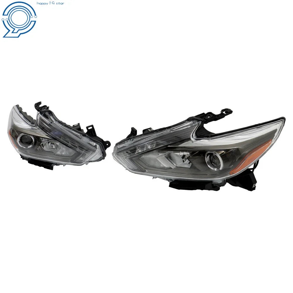 LED Headlight Set Chrome for Nissan Altima 2016-2018 Left and Right