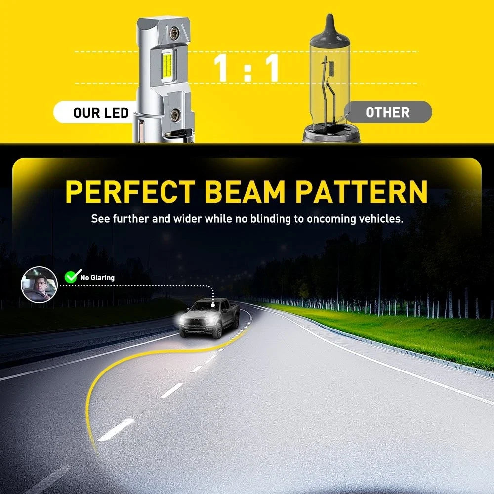 LED Headlight Bulb Kit H7 - 6500K 60000 Lumens