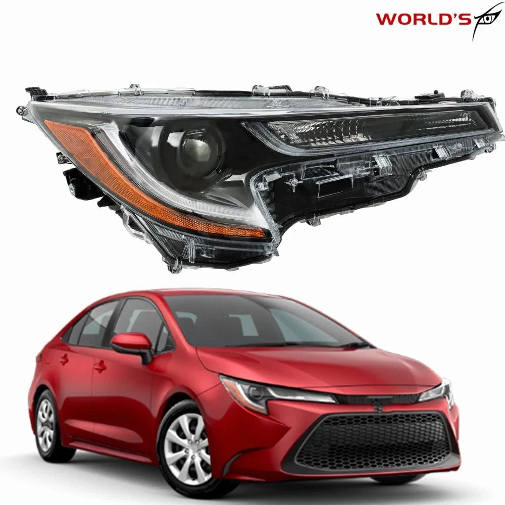 LED Projector Headlight Assembly for Toyota Corolla L LE (2020–2021)