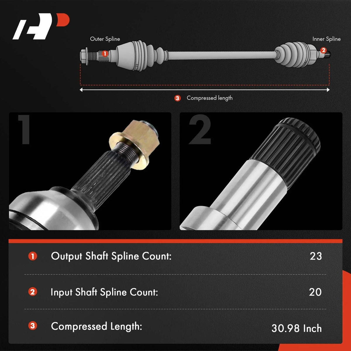 Rear Driver CV Axle for Honda HR-V (2016-2022)