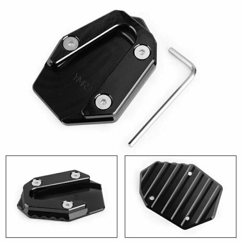 Kickstand Enlarger Plate Black for Yamaha YZF R3 R25 MT03 MT-25 2014-2019