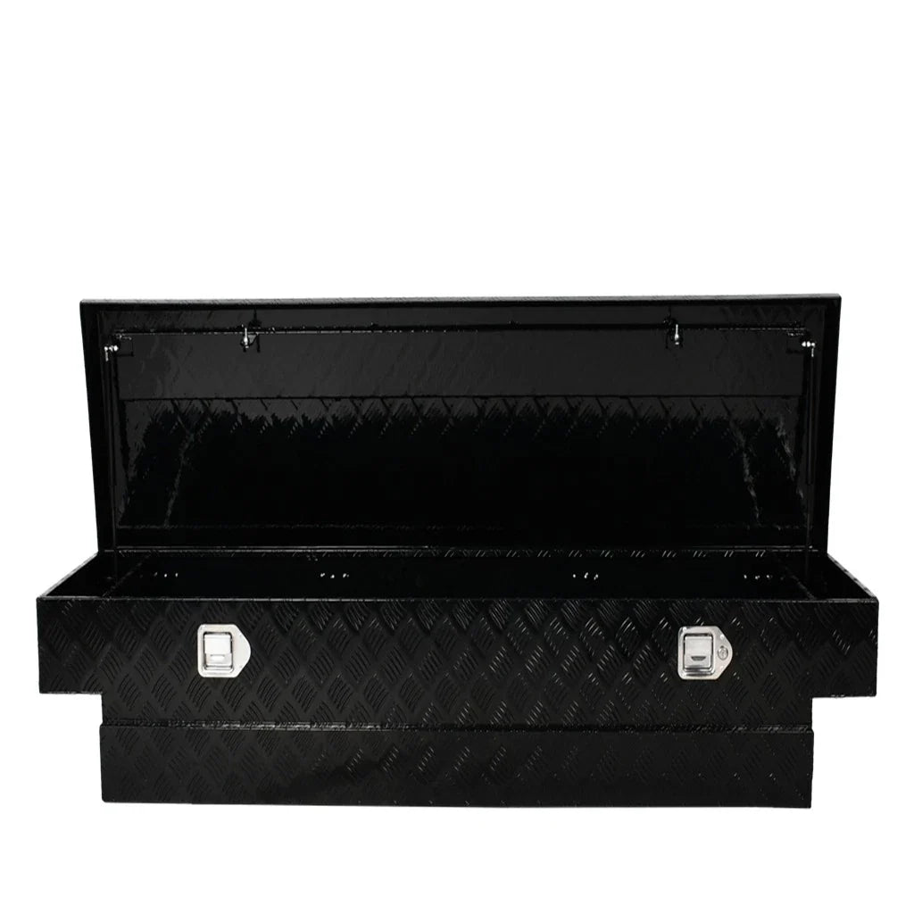 Aluminum Tool Box Black for Pickup Truck Trailer Storage 70"x20"x17.5