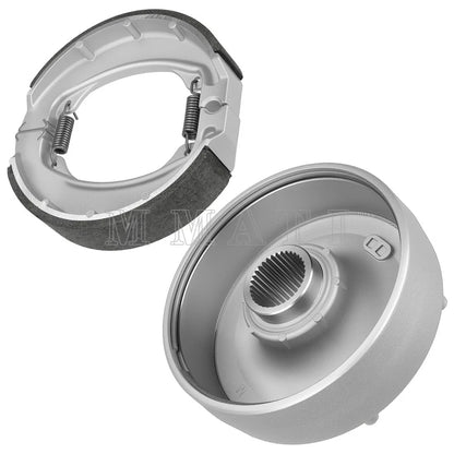 Rear Brake Shoes and Drum Hub for Honda Recon 250 TRX250 1997-2023