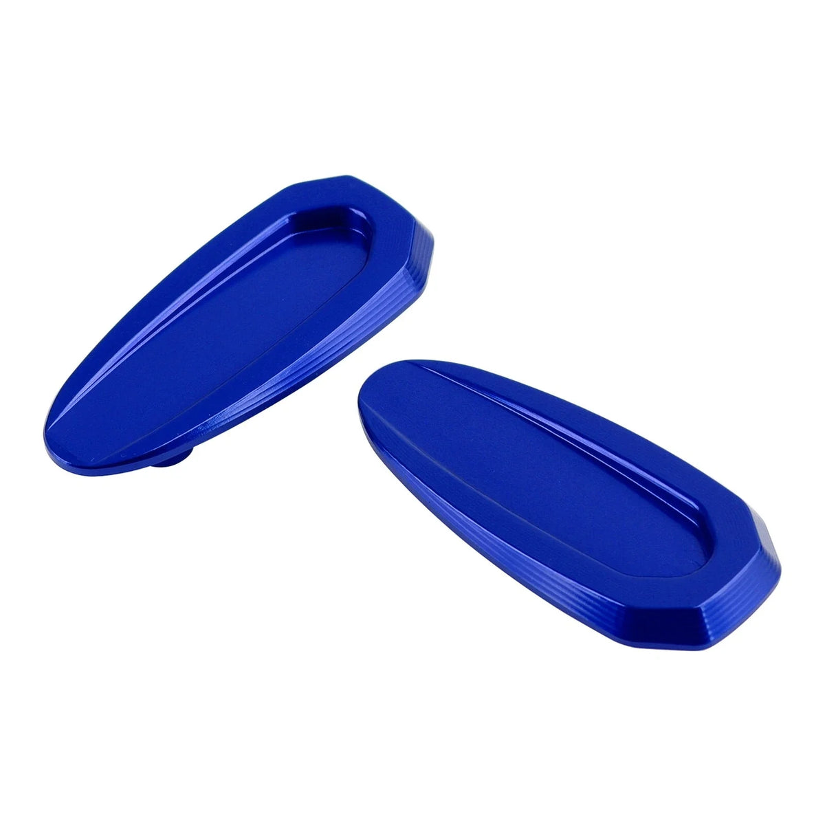 Blue mirror delete blanking block off plates for BMW S 1000 RR (2020–2023)