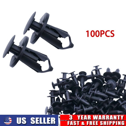 100 Bumper Retainer Clips for Auto Car (8mm)